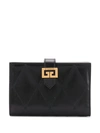 Givenchy Gv3 Quilted-effect Wallet In Black