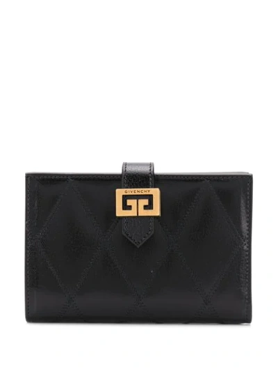 Givenchy Gv3 Quilted-effect Wallet In Black