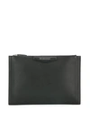 Givenchy Logo Plaque Clutch Bag In Black