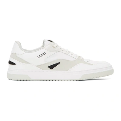 Hugo White & Grey Switon Tennis Sneakers In 120 White