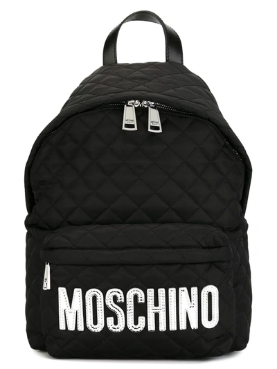 Moschino Quilted Backpack In Multi
