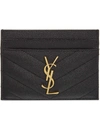 Saint Laurent Black Monogram Quilted Leather Cardholder