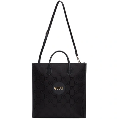 Gucci Black Off The Grid Long Gg Eco Tote In 1000 Black