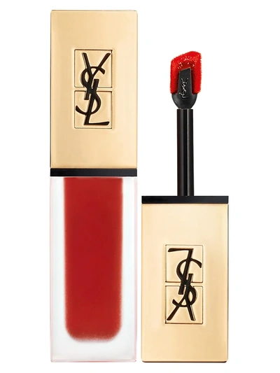 Saint Laurent Tatouage Couture Liquid Matte Lip Stain In Red