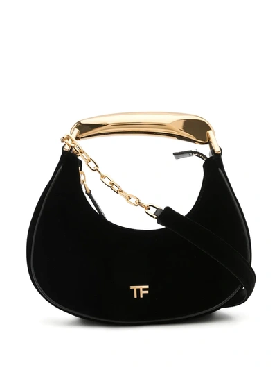 Tom Ford Logo Top-handle Tote In Black