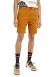 Scotch & Soda Stuart Flat Front Chino Shorts In Rust