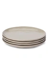 Leeway Home Set Of 4 Dinner Plates In Sand Solids
