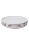 Leeway Home Set Of 4 Dinner Plates In White Solids