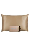 Blissy Mulberry Silk Pillowcase In Taupe