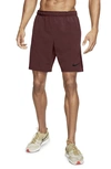 Nike Flex Training Shorts In Mahogany/ Heather/ Black