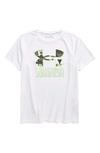 Under Armour Kids' Ua Tech™ Hybrid Performance Graphic Tee In White / / Summer Lime