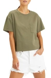 Sanctuary Essential One Pocket Cotton T-shirt In Organic Green
