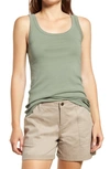 Caslonr Caslon Cotton Tank In Green Dune