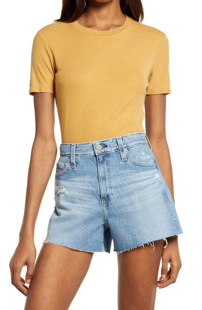 Ag Gray Boy Ribbed T-shirt In Mocha Cream