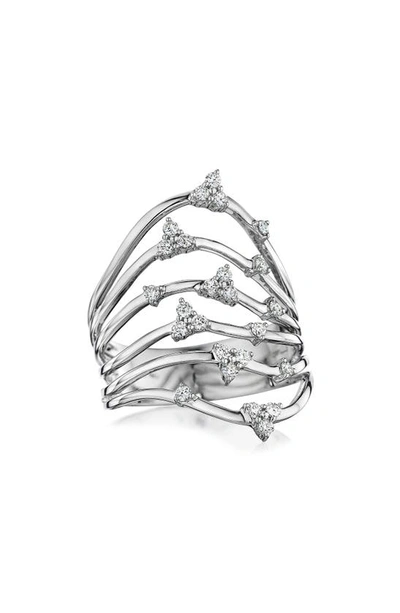 Hueb Women's Luminus 18 White Gold & Diamond Cluster Ring