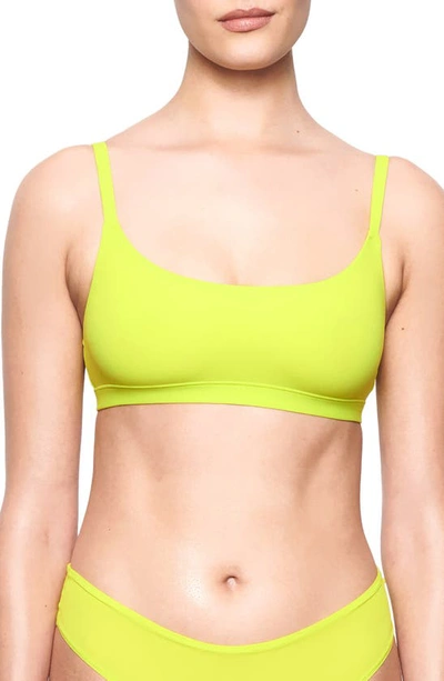 Skims Fits Everybody Scoop Neck Bralette In Neon Lime