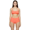 Skims Orange Fits Everybody Scoop Neck Bralette In Poppy