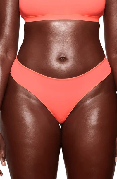 Skims Fits Everybody Thong In Neon Coral