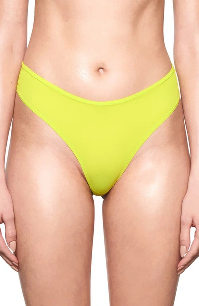 Skims Fits Everybody Thong In Neon Lime