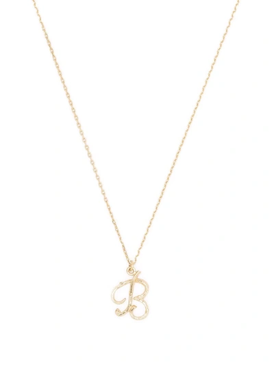 Alex Monroe 18kt Yellow Gold Enchanted Twig Alphabet B Necklace