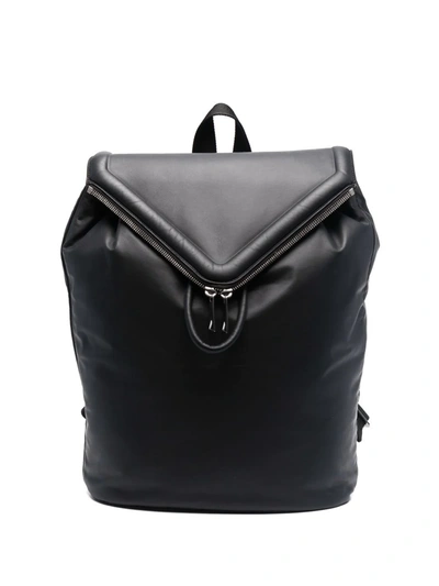 Bottega Veneta Hydrology Leather Backpack In Black