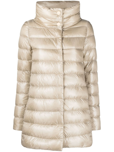 Herno Amelia Quilted Nylon Down Jacket In Chantilly