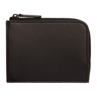 Common Projects Saffiano Leather Zipper Wallet In Black