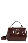 Givenchy Medium Id Aged Leather Top Handle Bag In Aubergine