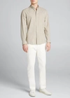 Vince Men's Cotton Twill Pull-on Pants In Sail