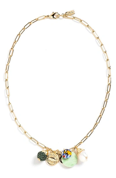 Akola Octavia Baroque Pearl Pendant Necklace In Confetti/ Gold