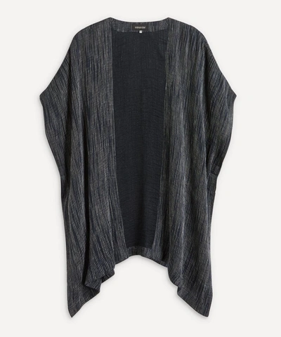 Eskandar Long Striped Tabard In Dark Navy