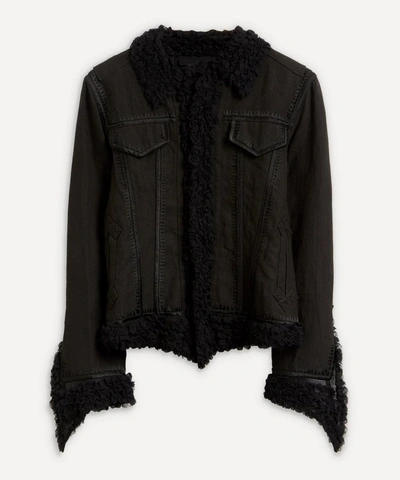 Designer Vintage Jean Paul Gaultier '90s Femme Linen Jacket In Black
