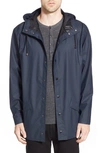 Rains Lightweight Hooded Rain Jacket In Bluednu