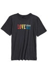 Treasure & Bond Kids' Relaxed Fit Graphic Tee In Grey One Love