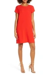 Chelsea28 Crepe Shift Dress In Red-coral