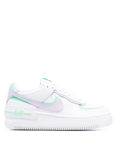 Nike Air Force 1 Shadow Trainers In White/ Infinite Lilac/ Grey