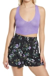 Afrm Westwood Knit Crop Top In Lilac