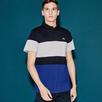 Lacoste Men's Sport Color Block Ultra Dry Piqué Golf Polo Shirt - Navy  Blue/france-silver C | ModeSens