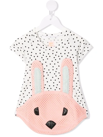 Wauw Capow By Bangbang Babies' Nova Rabbit Dress In 白色