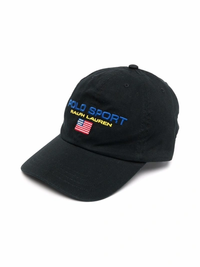 Polo Ralph Lauren Kids' Logo-embroidered Cap In 黑色