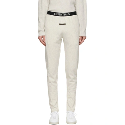 Essentials Off-white Logo Lounge Pants In Oatmeal