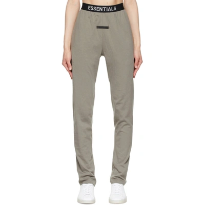 Essentials Grey Logo Lounge Pants In Charcoal