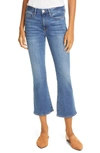 Frame Le Crop Mini Boot Mid-rise Boot-cut Jeans In Tidepool