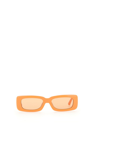 Attico Women's Mini Marfa Square-frame Acetate Sunglasses In Orange