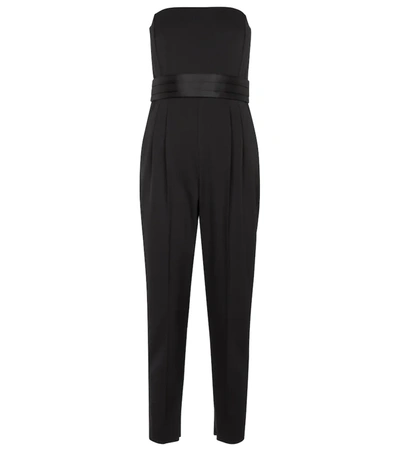 Max Mara Elegante Calle Stretch-wool Jumpsuit In Nero ModeSens