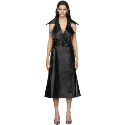 Matériel Tbilisi Black Faux-leather Dress