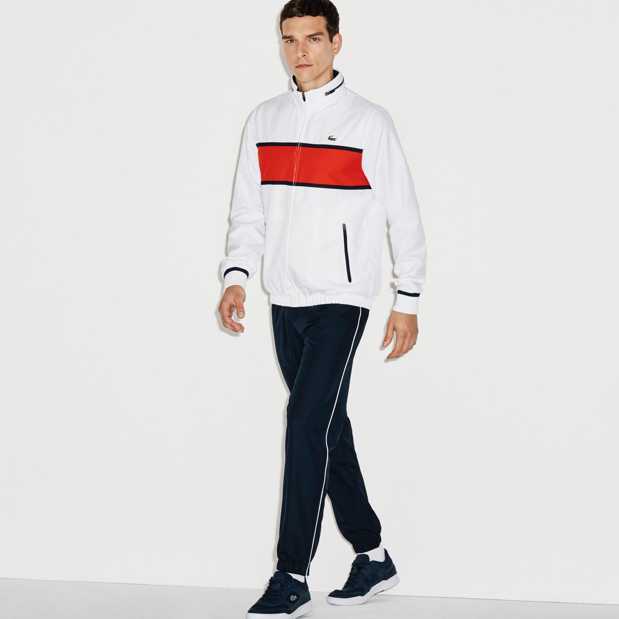 Lacoste Men's Sport Colorblock Tennis Tracksuit - White/lust Red-navy ...