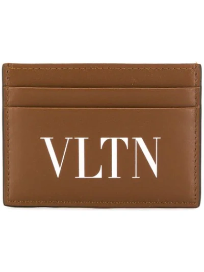 Valentino Garavani Vltn Cardholder In Brown