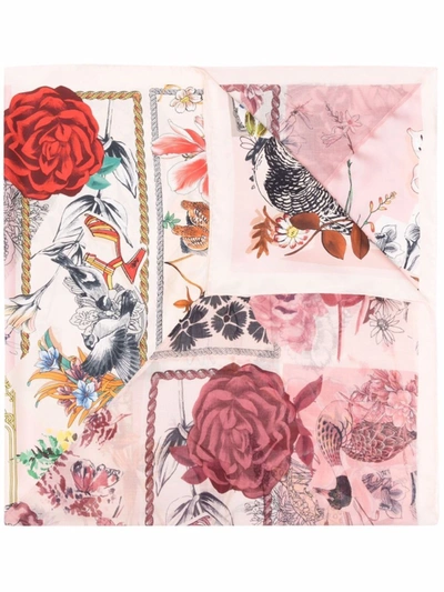 Salvatore Ferragamo Printed Silk Foulard In Pink | ModeSens