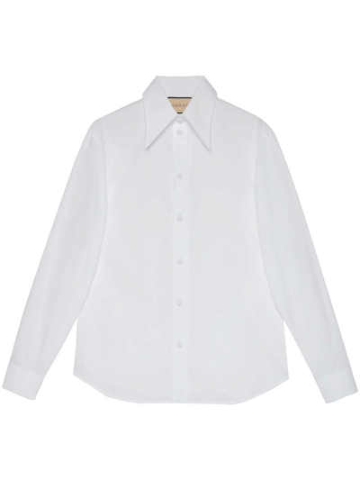 Gucci Cotton Poplin Shirt In White